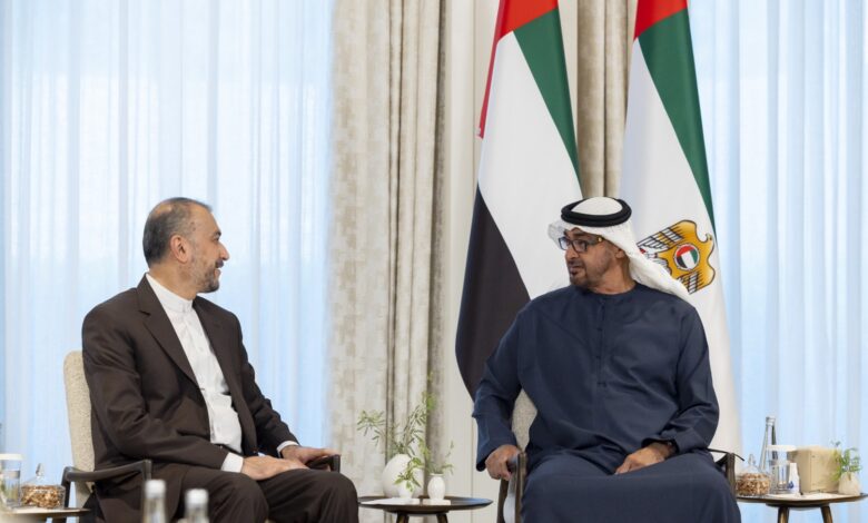 UAE President receives Iran’s Foreign Minister