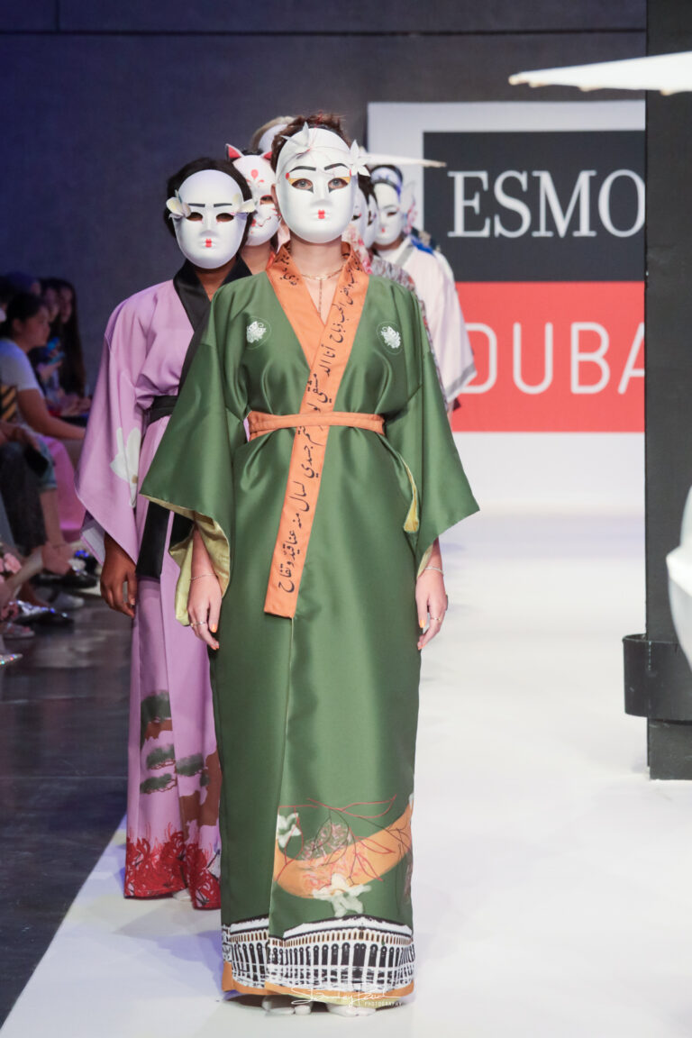 Kimonos on the ESMOD Dubai catwalk