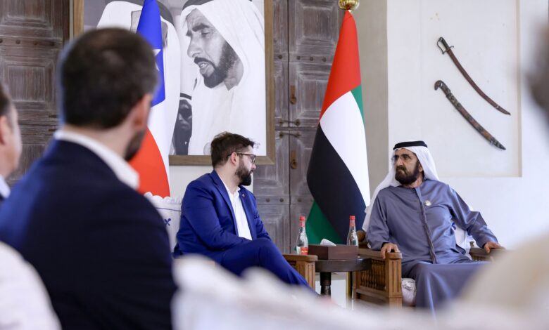 Mohammed Bin Rashid Meets with President of Chile Discuss Ways to Further Enhance Bilateral Relations in Various Fields