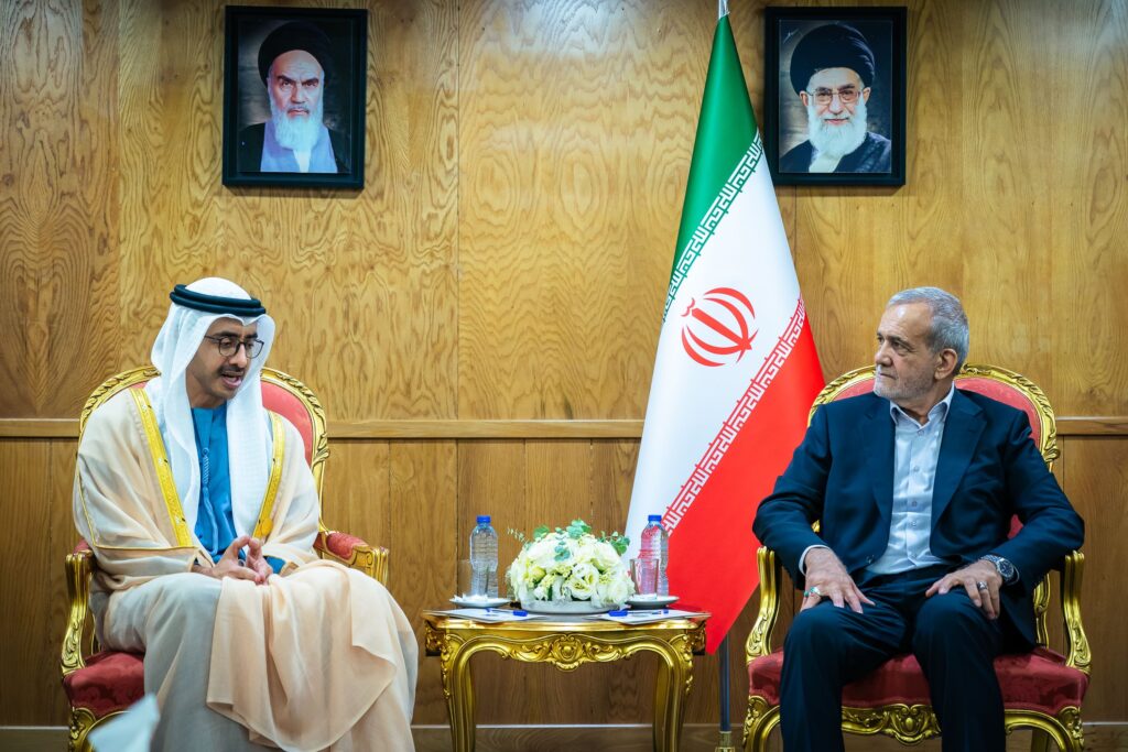 On behalf of UAE President, Abdullah bin Zayed participates in the inauguration ceremony of Iranian President