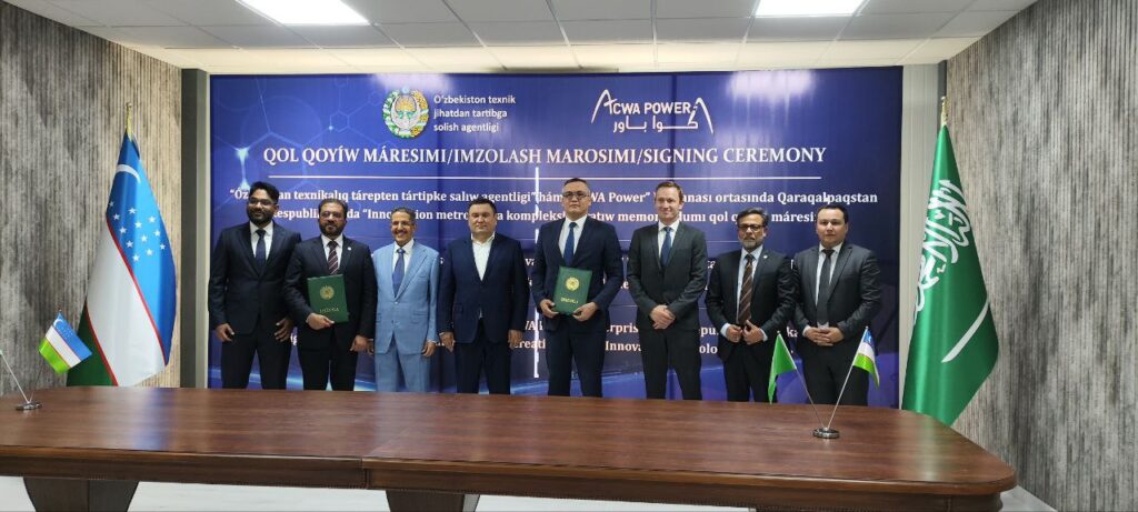 ACWA Power Subsidiary NOMAC Signs Agreement with the National Institute of Metrology of Uzbekistan