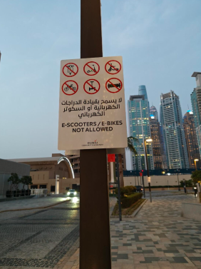 Dubai Ban On e-Scooters and e-Bikes in JBR for Safety of Residents Visitors