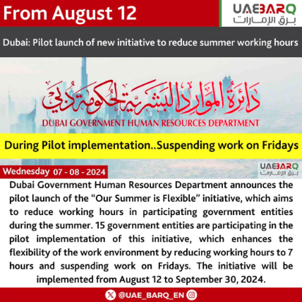 Dubai Begins 4 Day Work Week and Reduced Hours Trial