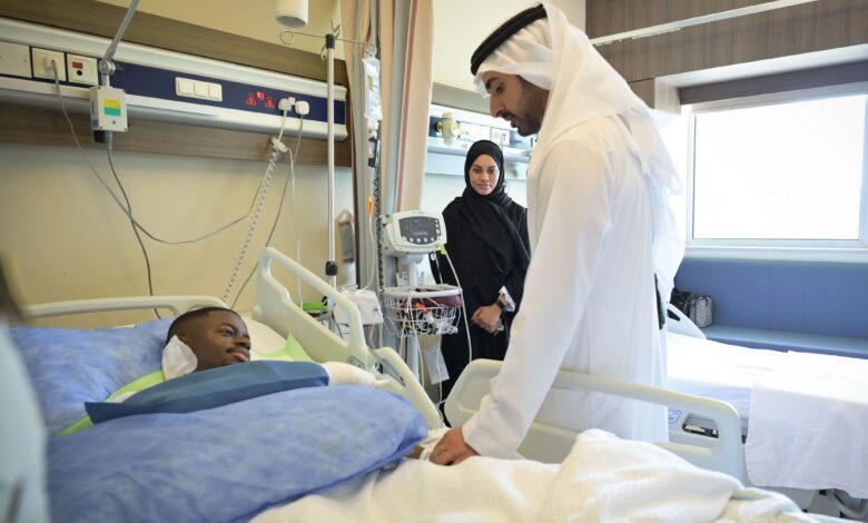 Hamdan bin Mohammed visits injured UAE Armed Forces servicemen at Zayed Military Hospital