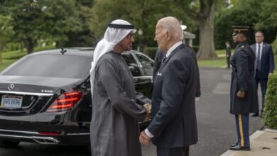 UAE President Arrives at White House to Meet President Biden