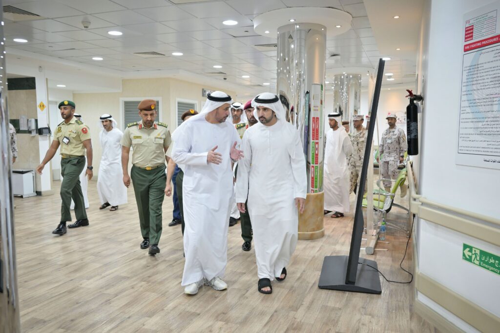 Hamdan bin Mohammed Visits Injured UAE Armed Forces Servicemen at Zayed Military Hospital