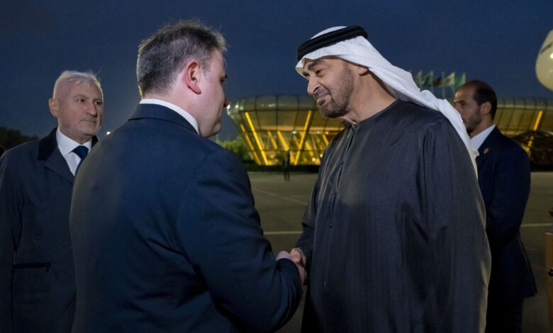 UAE President arrives in Azerbaijan to Participate in COP 29 Climate Conference