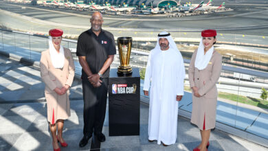 NBA legend James Worthy meets with Emirates Group Chairman ahead of Emirates NBA Cup 2024