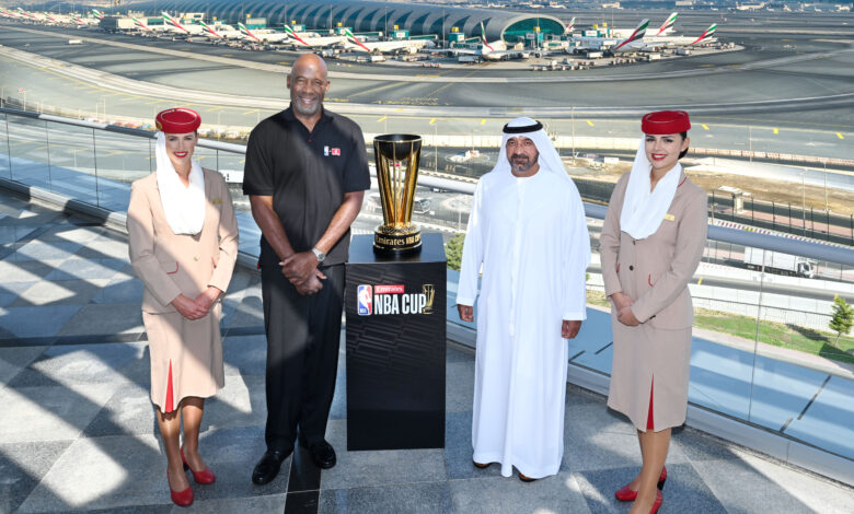 NBA legend James Worthy meets with Emirates Group Chairman ahead of Emirates NBA Cup 2024