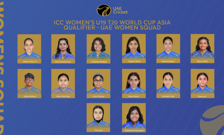 Mehak Thakur to lead UAE in the ICC Women’s U19 T20 World Cup Asia Qualifier 2026