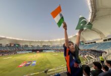 Seven-year-old fan wears India and Pakistan colours in celebration of cricket